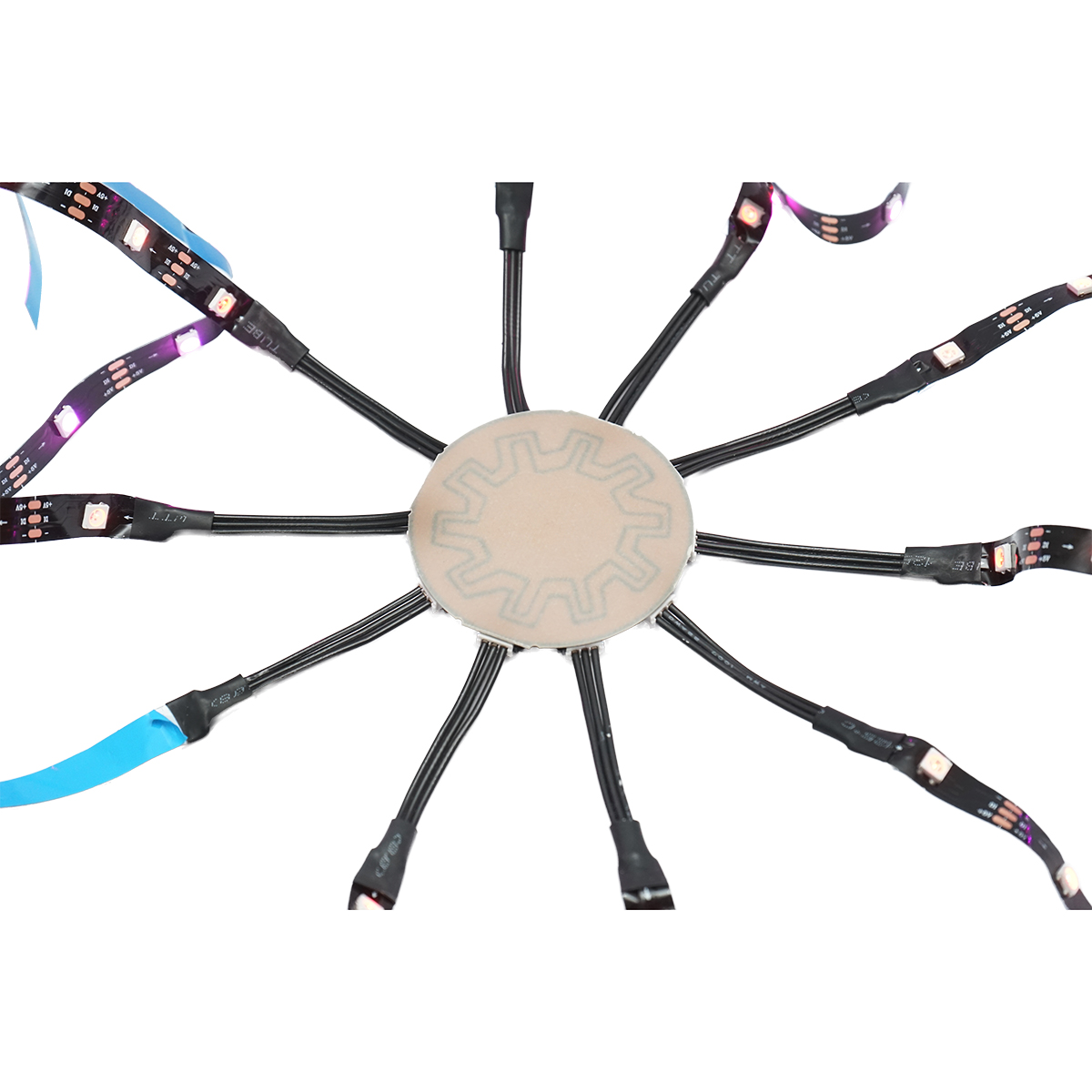 Banda LED model artificii 11x0.5+1x1m 5V, USB, bluetooth, control vocal, aplicatie RGB+IC Breckner Germany - imagine 4