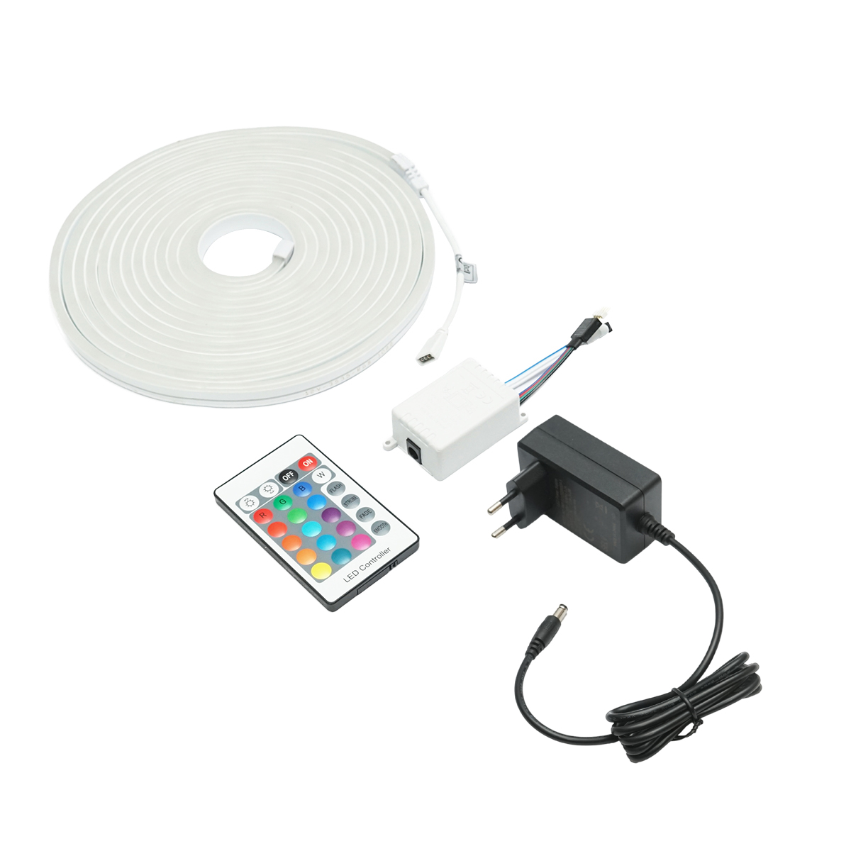 Banda LED cu telecomanda 12V, 5m RGBW Breckner Germany