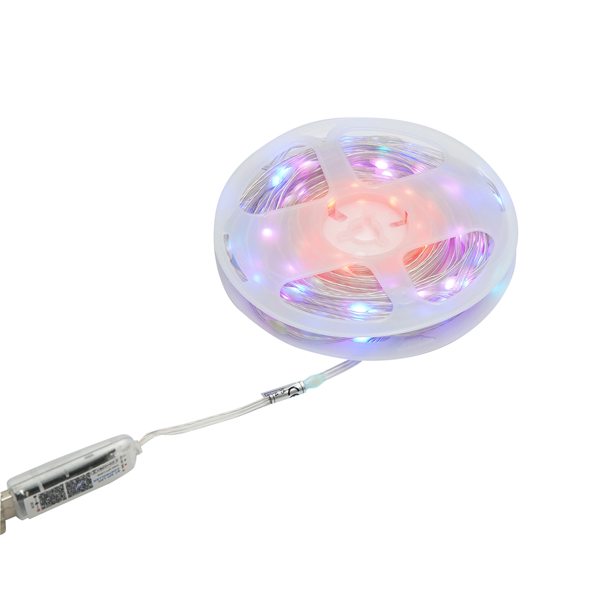 Banda LED smart decorativa 2W/m 5V cu telecomanda, control muzical, bluetooth, aplicatie USB, 10m RGB+IC IP68 Breckner Germany - imagine 3