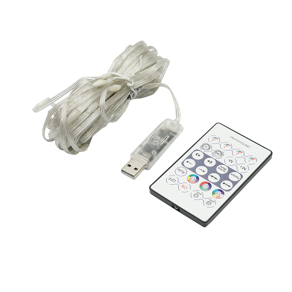 Banda LED smart 2W/m 5V cu telecomanda, control muzical, bluetooth, aplicatie USB, 10m RGB+IC IP68 Breckner Germany - imagine 2