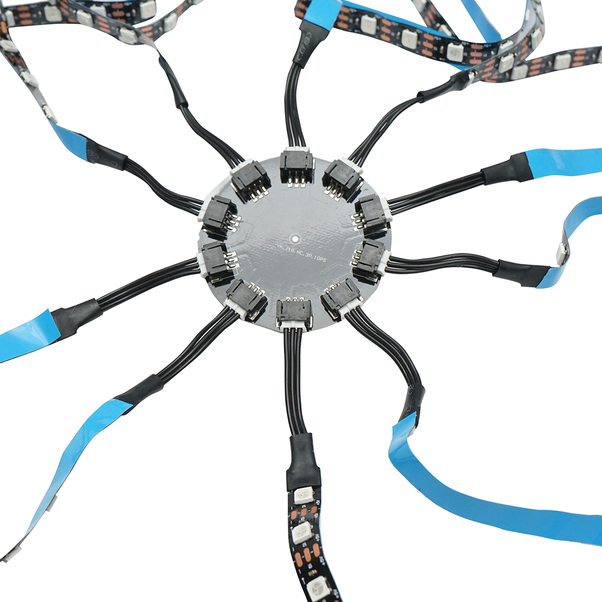 Banda LED model artificii 11x0.5+1x2m 5V, USB, bluetooth, control vocal, aplicatie RGB+IC Breckner Germany - imagine 4