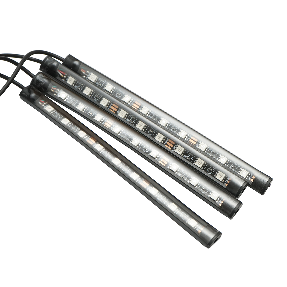 Banda LED lumini ambientale auto 12V, 9W cu telecomanda, control muzical 4x26cm RGB Breckner Germany - imagine 6