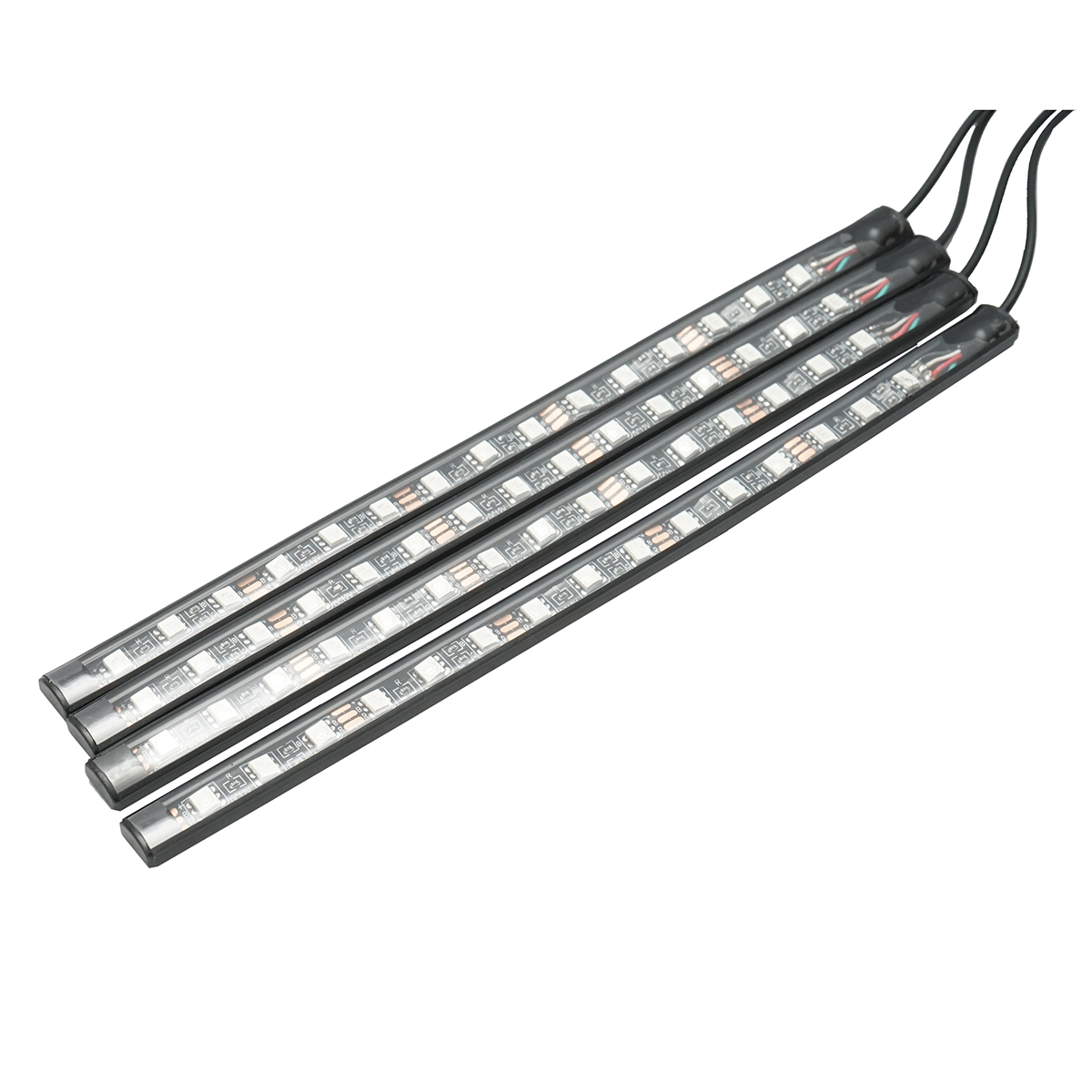 Banda LED lumini ambientale auto 12V, 9W cu telecomanda, control muzical 4x26.7cm RGB Breckner Germany - imagine 5