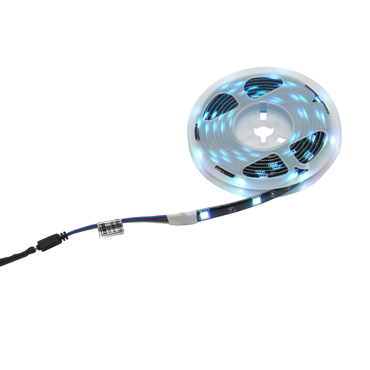 Banda LED cu telecomanda 5V, 2m, control vocal RGB IP20 Breckner Germany - imagine 3