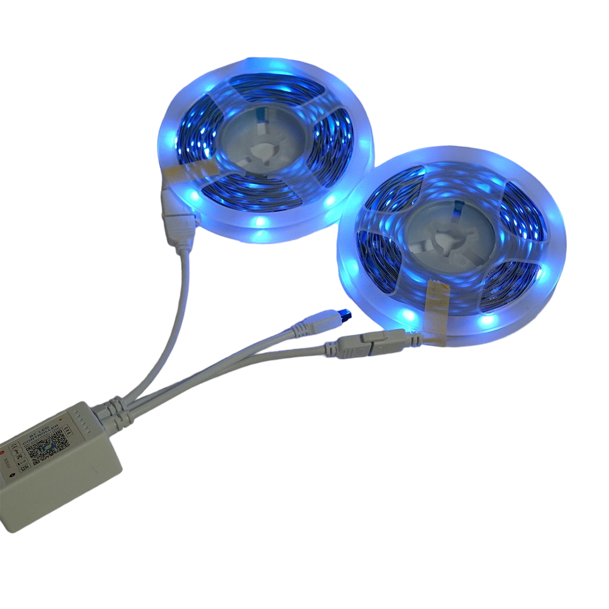 Banda LED smart 2x5m, 12V cu telecomanda, control vocal, bluetooth, aplicatie USB, 10m RGB Breckner Germany - imagine 2