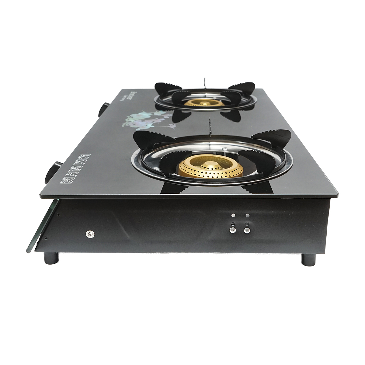 Aragaz, plita cu 2 arzatoare din fonta 2.5KW, sticla securizata 700x380x94mm Breckner Germany - imagine 3