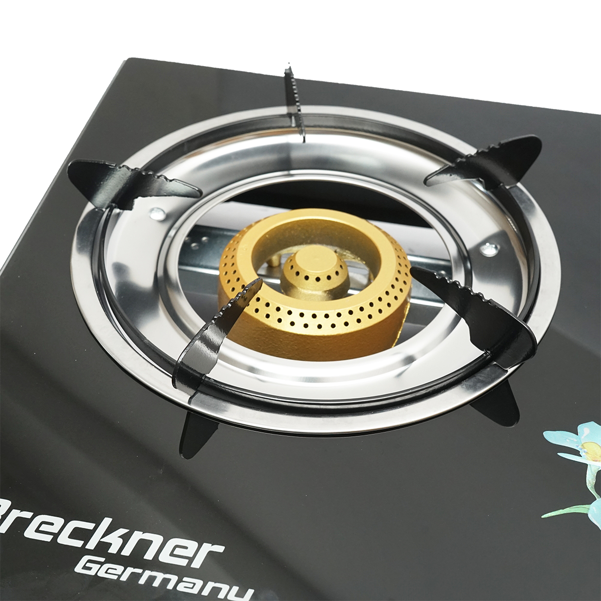 Aragaz, plita cu 2 arzatoare din fonta 2.5KW, sticla securizata 700x380x94mm Breckner Germany - imagine 5