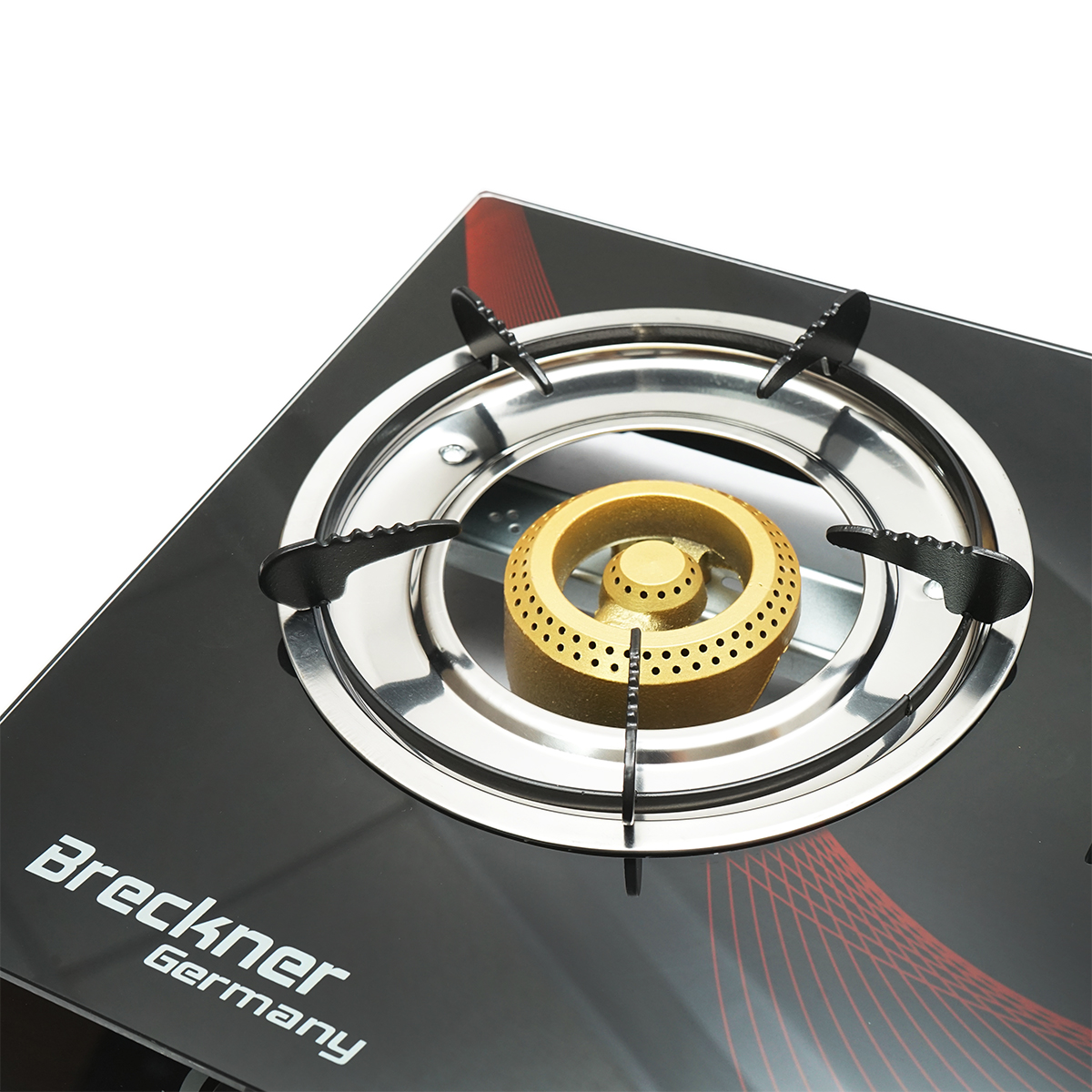 Aragaz, plita cu 3 arzatoare din fonta 2.5KW, sticla securizata 700x380x94mm Breckner Germany	 - imagine 5