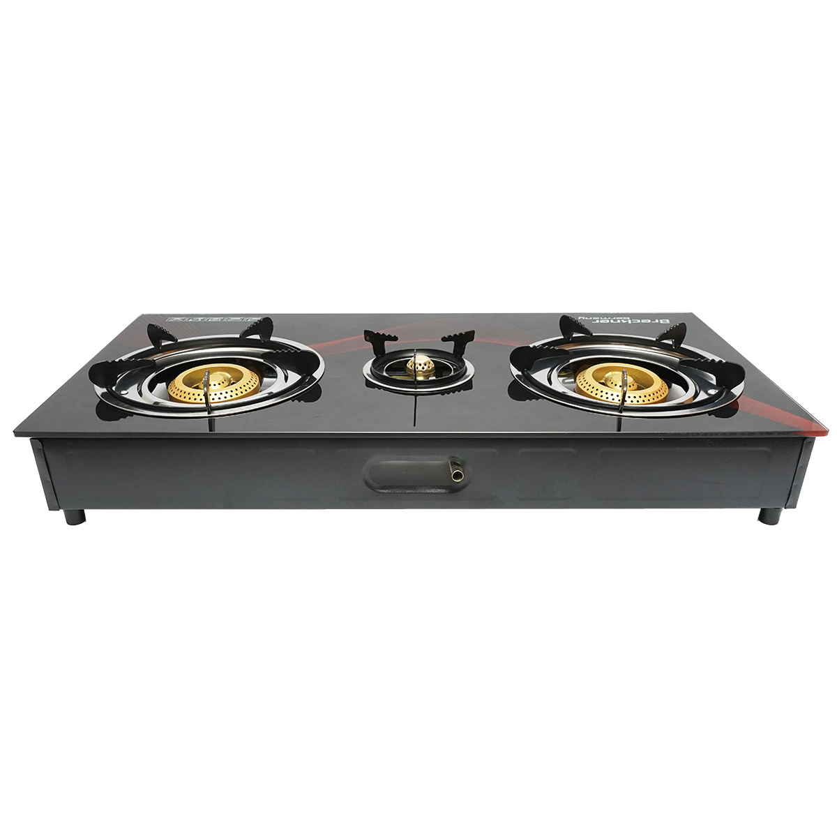 Aragaz, plita cu 3 arzatoare din fonta 2.5KW, sticla securizata 700x380x94mm Breckner Germany	 - imagine 4