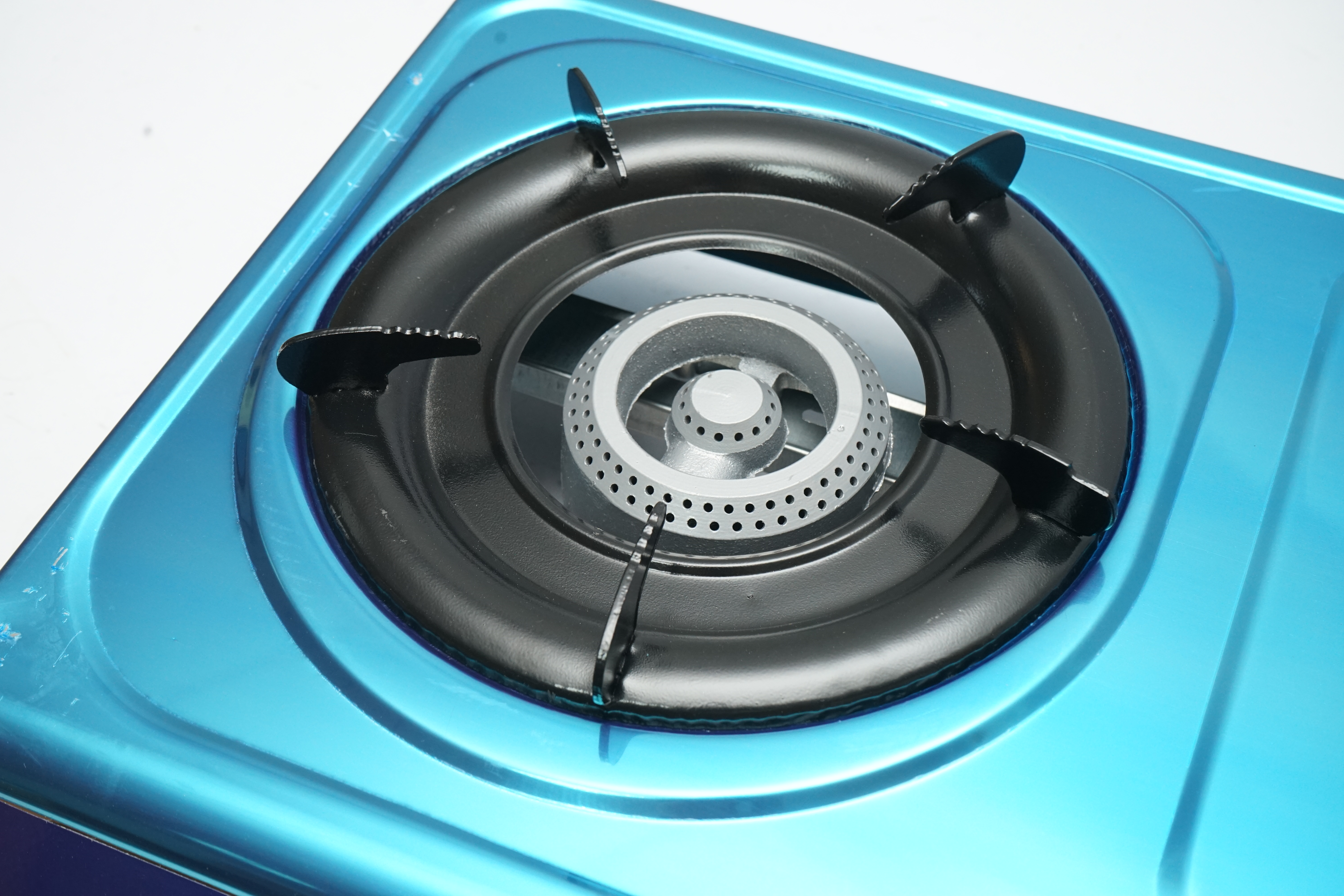 Aragaz, plita din inox cu 2 arzatoare din fonta 2.5KW, aprindere automata 715x380x94mm Breckner Germany - imagine 5