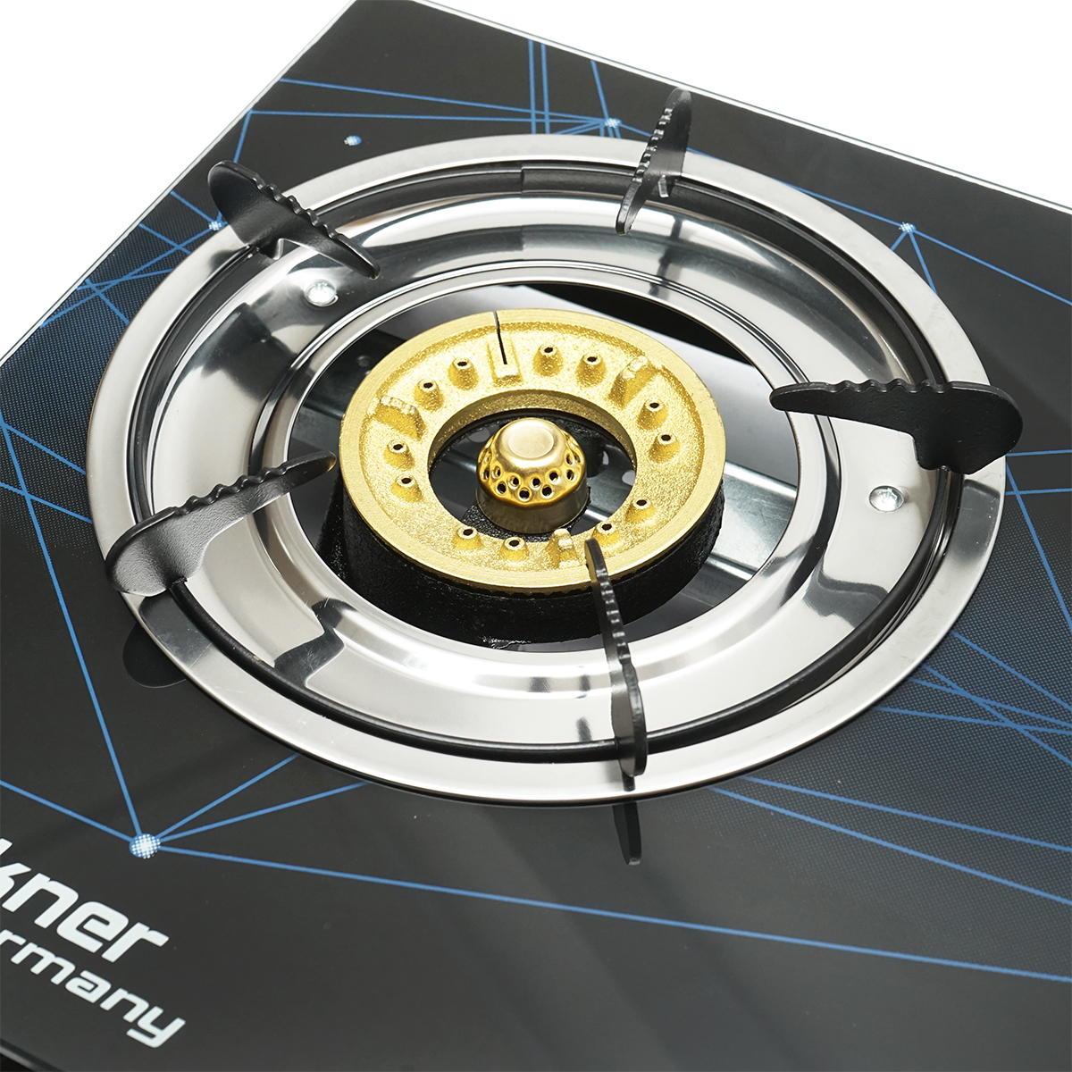 Aragaz, plita cu 2 arzatoare din fonta 3KW, sticla securizata 700x380x94mm Breckner Germany - imagine 5