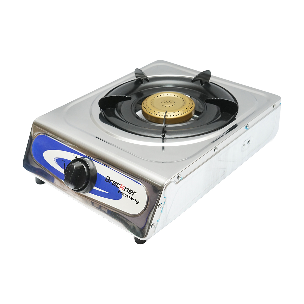 Aragaz, plita din inox cu un arzator metalic 2.5KW, aprindere automata 380x285x94mm Breckner Germany - imagine 2