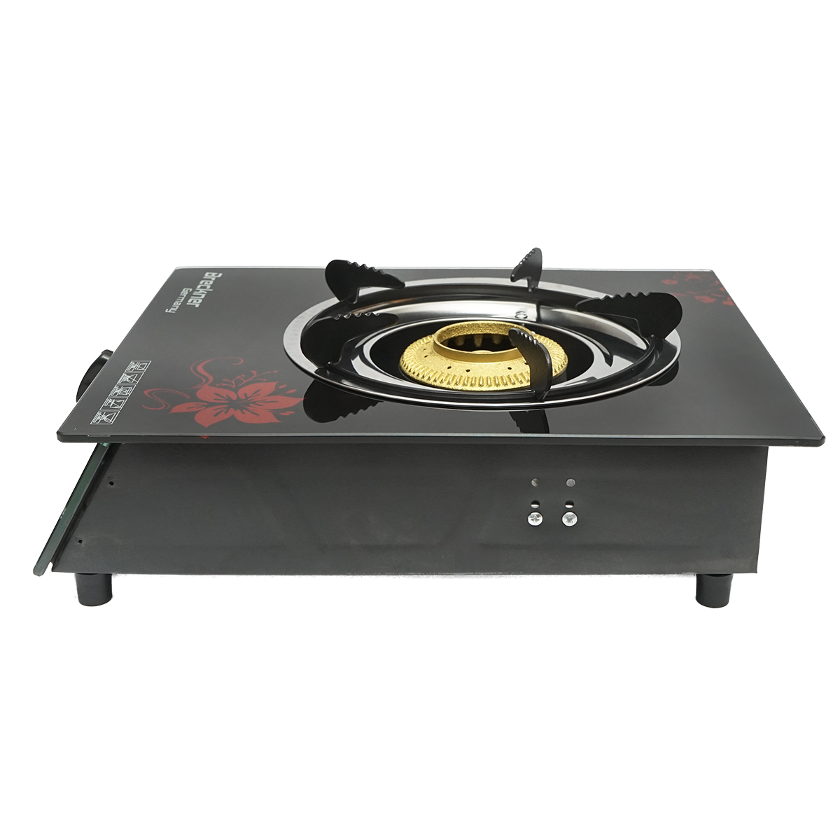 Aragaz, plita cu un arzator din fonta 3KW, sticla securizata 400x300x90mm Breckner Germany - imagine 3