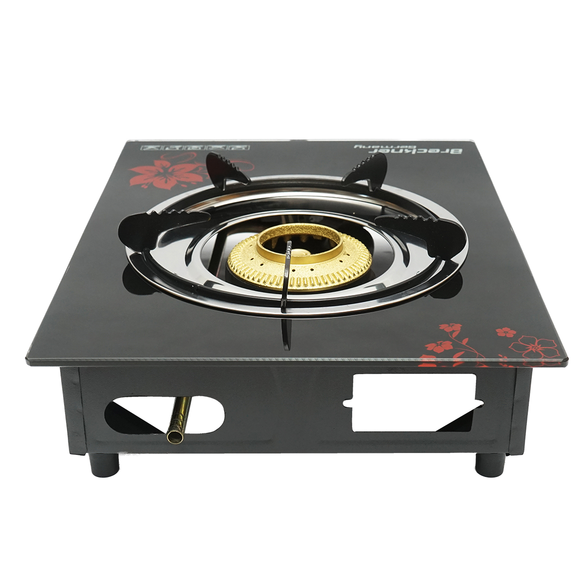 Aragaz, plita cu un arzator din fonta 3KW, sticla securizata 400x300x90mm Breckner Germany - imagine 4