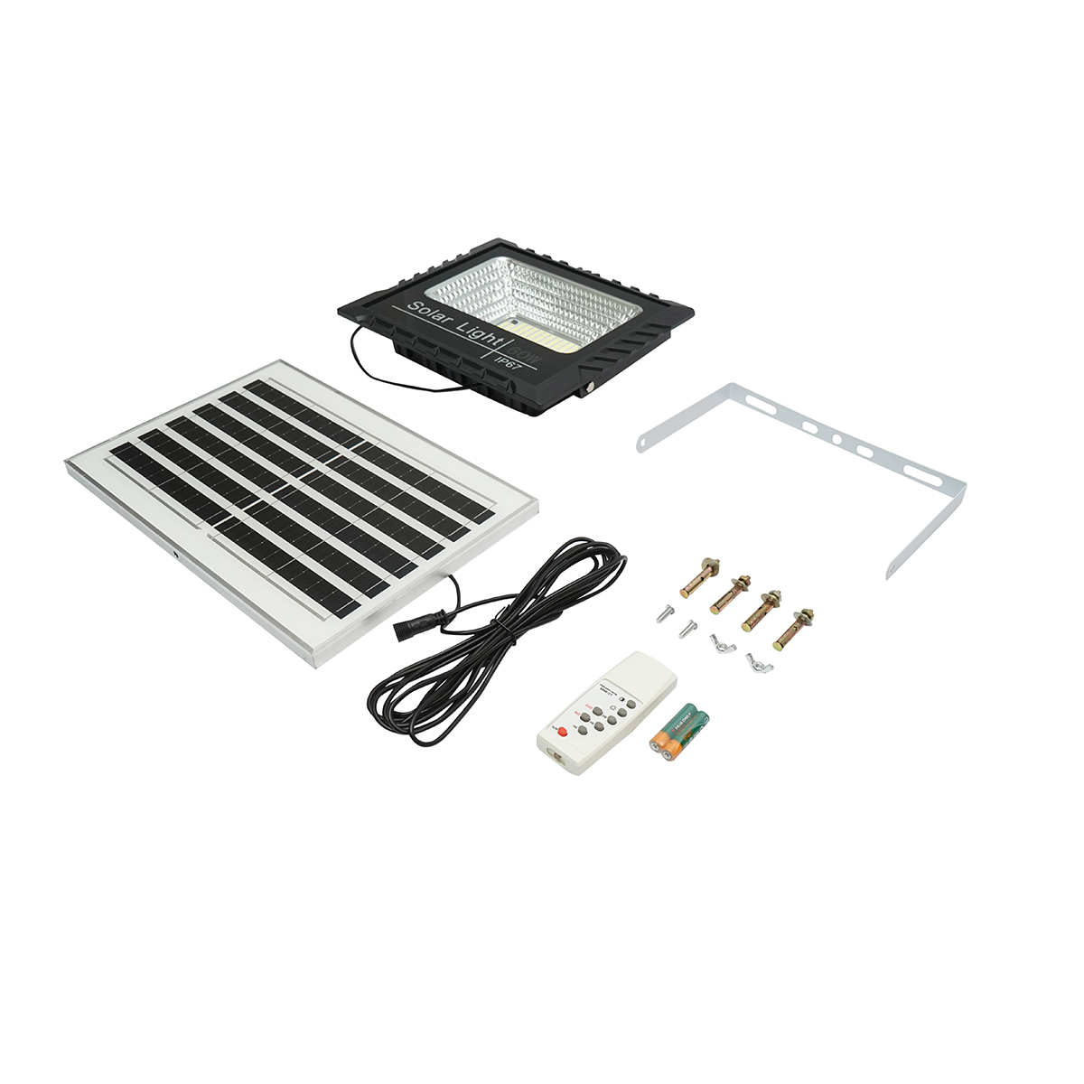 Proiector led de 60W cu panou solar 10W, baterie 1200mAh si telecomanda IP67 Breckner Germany - imagine 2