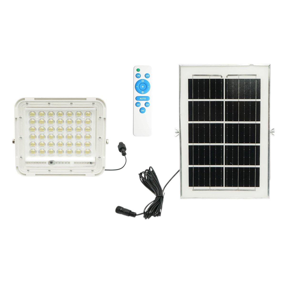 Proiector LED 100W cu panou solar 6W, baterie Li-ion 5000mAh si telecomanda IP66 Breckner Germany