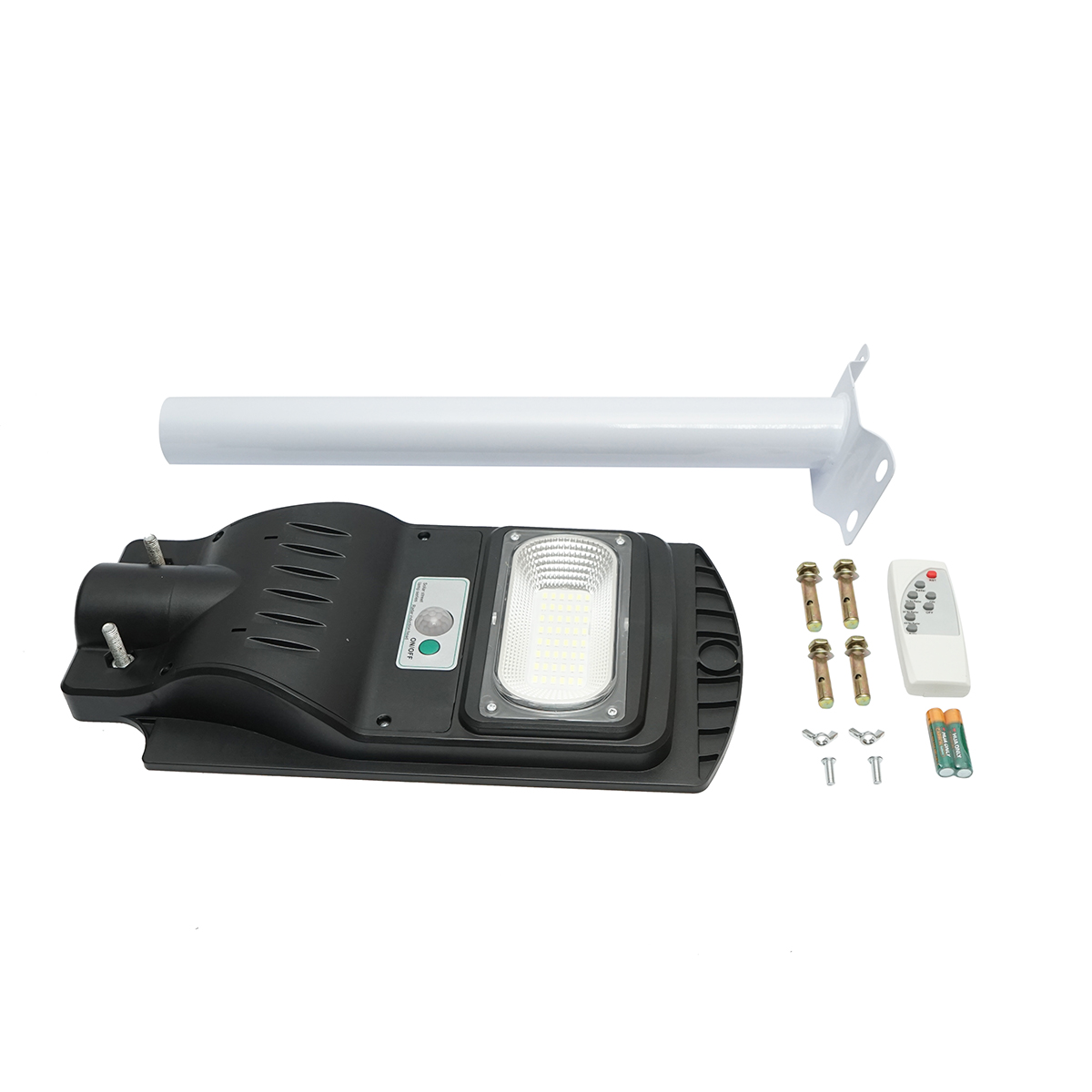 Lampa solara LED iluminat stradal 60W 6500K cu panou solar 10W, baterie 10000mAh, telecomanda, prindere pe stalp IP65 Breckner Germany - imagine 3