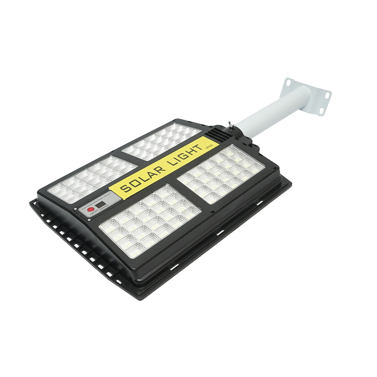 Lampa solara LED iluminat stradal 200W 6500K cu panou solar 15W, baterie 15000mAh, telecomanda, prindere pe stalp IP65 Breckner Germany - imagine 2