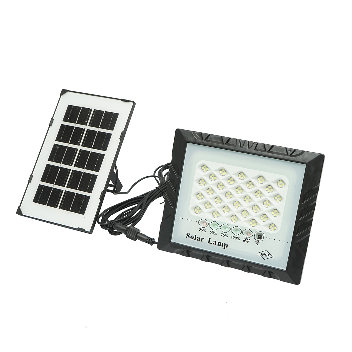 Proiector led de 25W cu panou solar 3W, baterie 4000mAh si telecomanda IP67 Breckner Germany