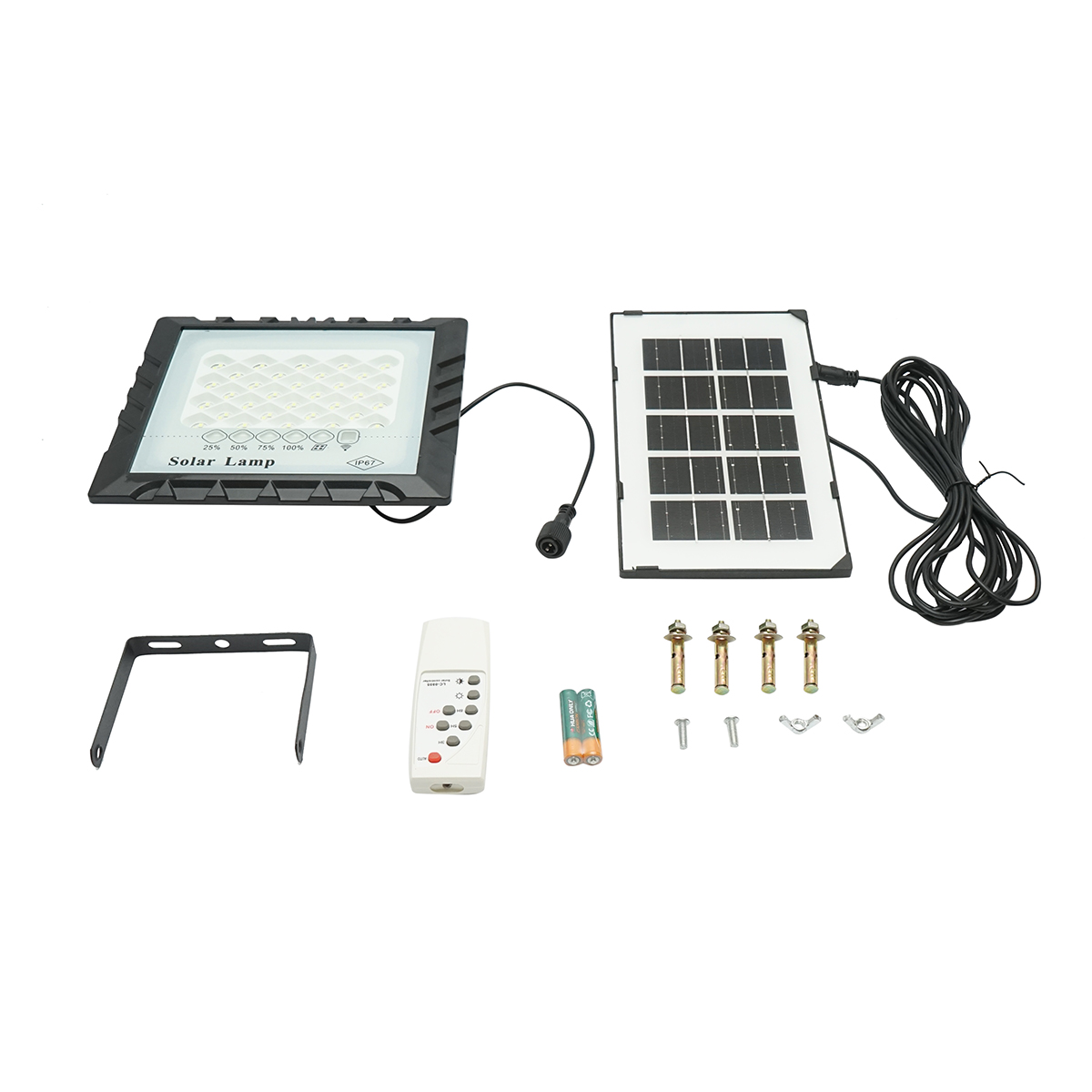 Proiector led de 25W cu panou solar 3W, baterie 4000mAh si telecomanda IP67 Breckner Germany - imagine 2