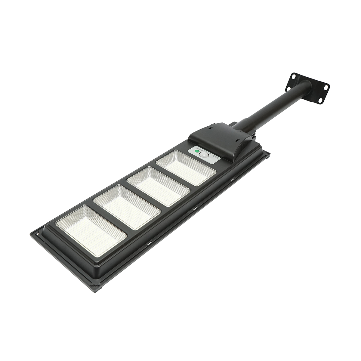 Lampa solara LED iluminat stradal 200W 6500K cu panou solar 12W, baterie 12000mAh, telecomanda, prindere pe stalp IP65 Breckner Germany - imagine 3