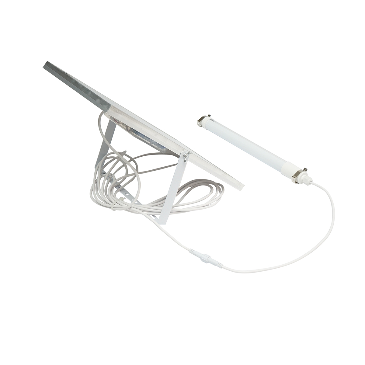 Proiector led de 80W cu panou solar 10W, baterie 6000 mAh si cablu 5m IP65 Breckner Germany - imagine 4