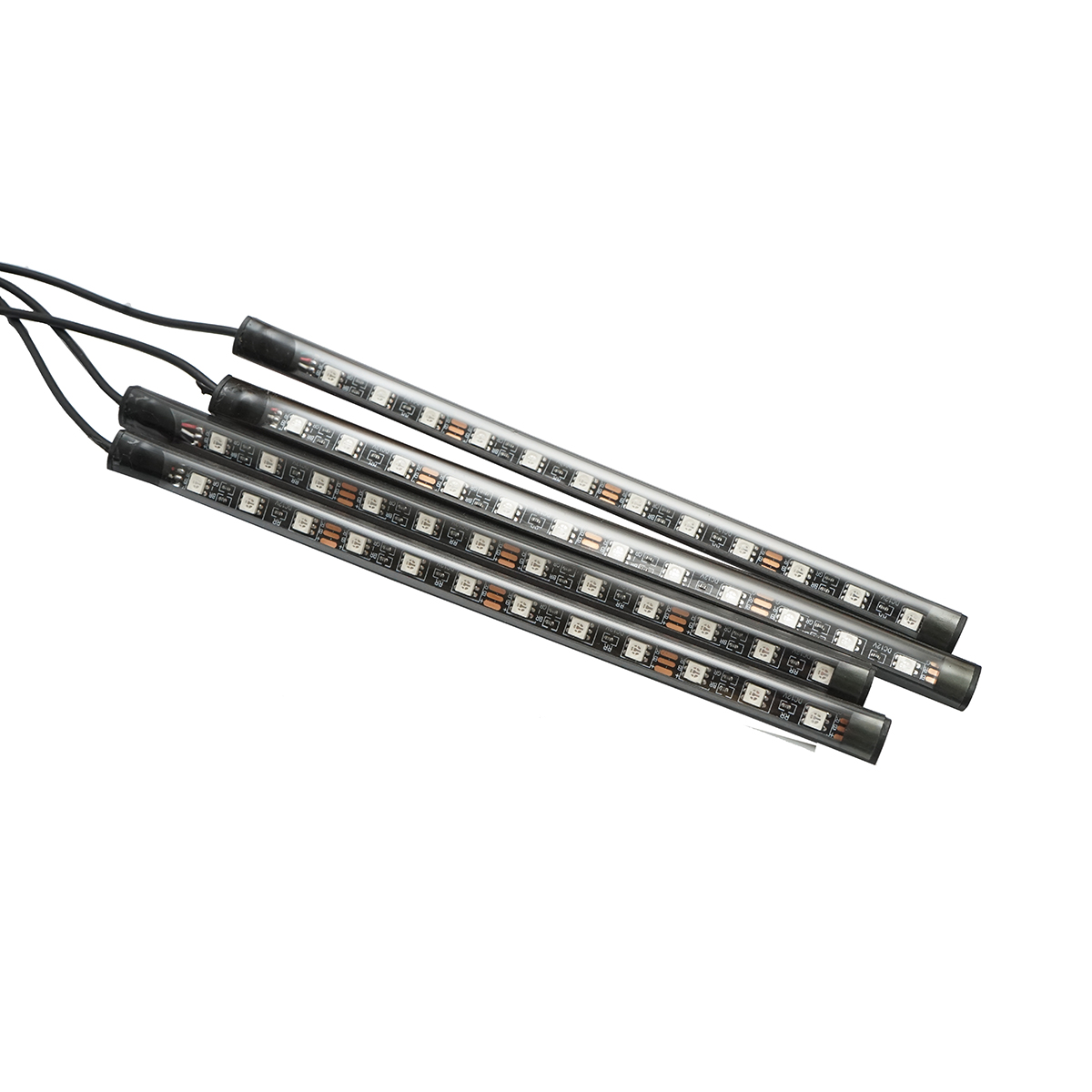 Banda LED lumini ambientale auto 12V cu telecomanda, control muzical 4x267mm RGB Breckner Germany - imagine 5