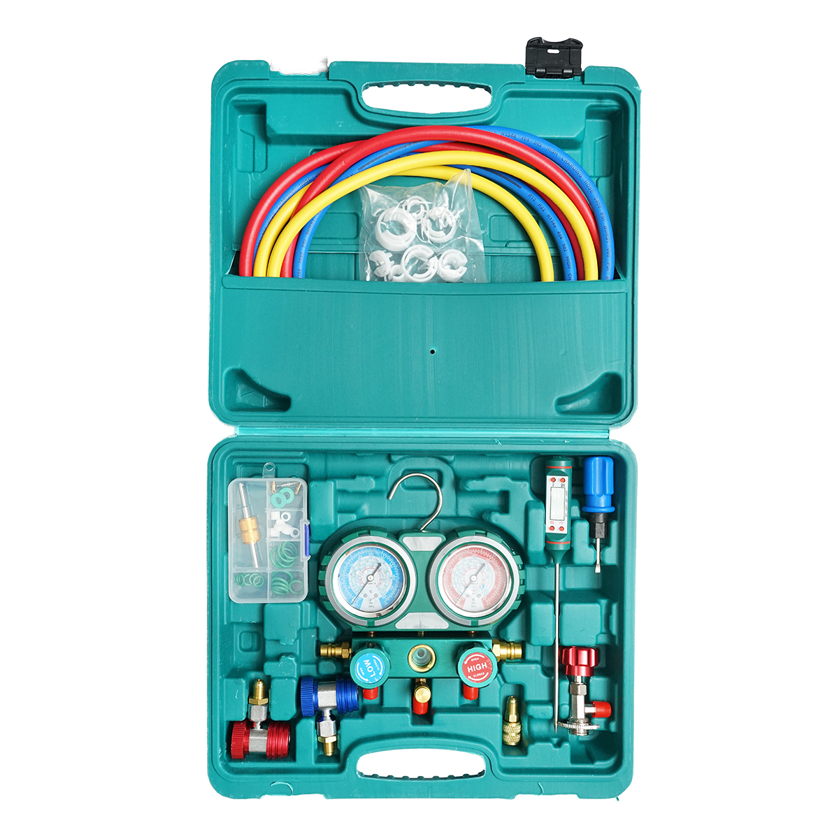 Trusa verificare si incarcare instalatii aer conditionat auto, freon R22, R32, R134a, R410a - imagine 3