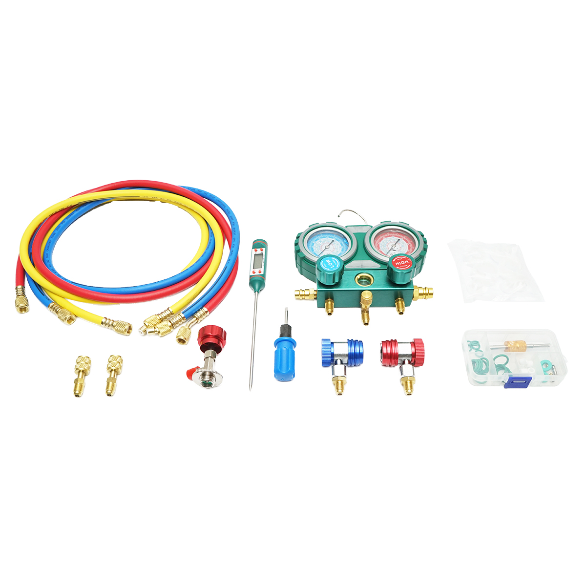 Trusa verificare si incarcare instalatii aer conditionat auto, freon R22, R32, R134a, R410a - imagine 4