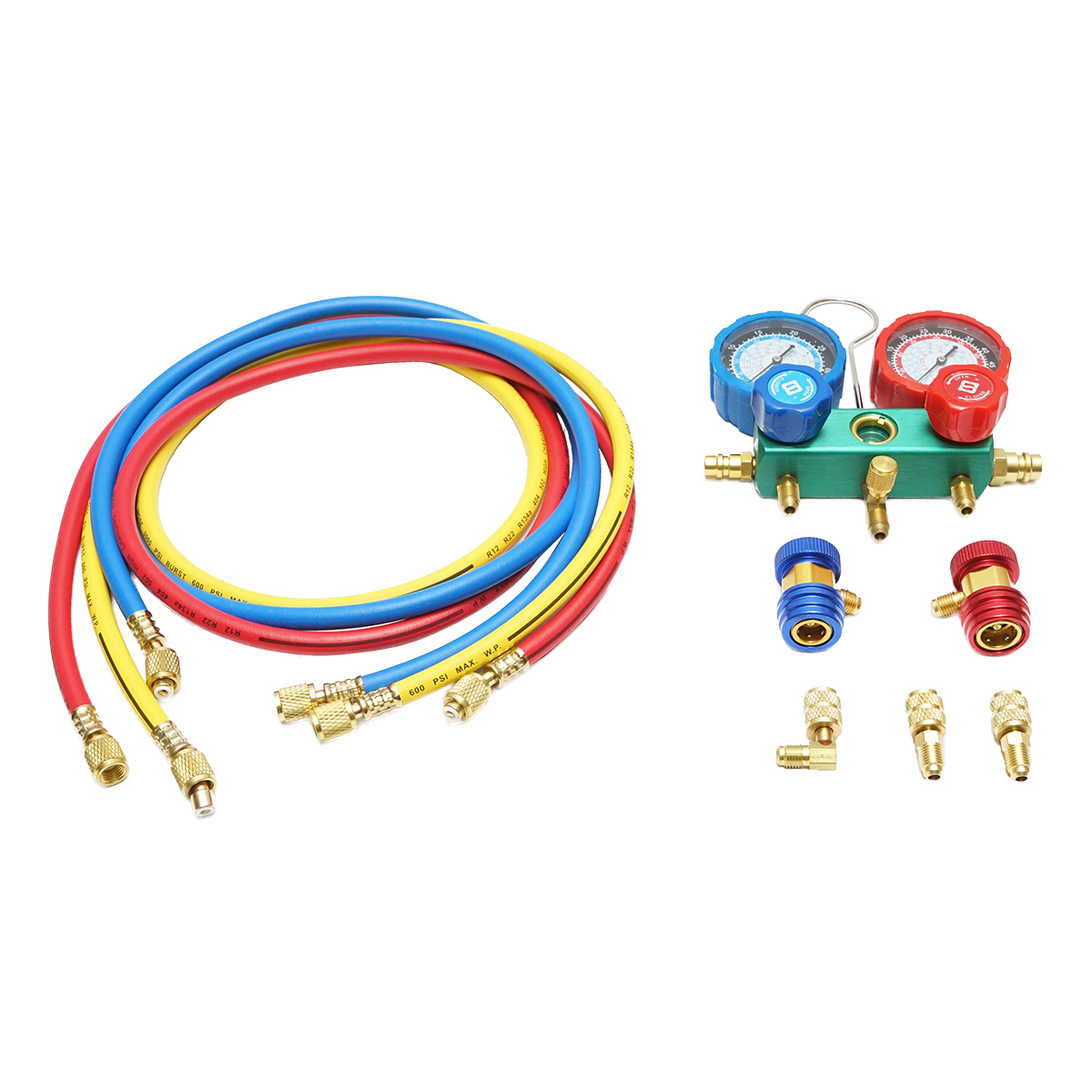 Trusa verificare si incarcare instalatii aer conditionat auto, freon R22, R32, R134a, R410a - imagine 4
