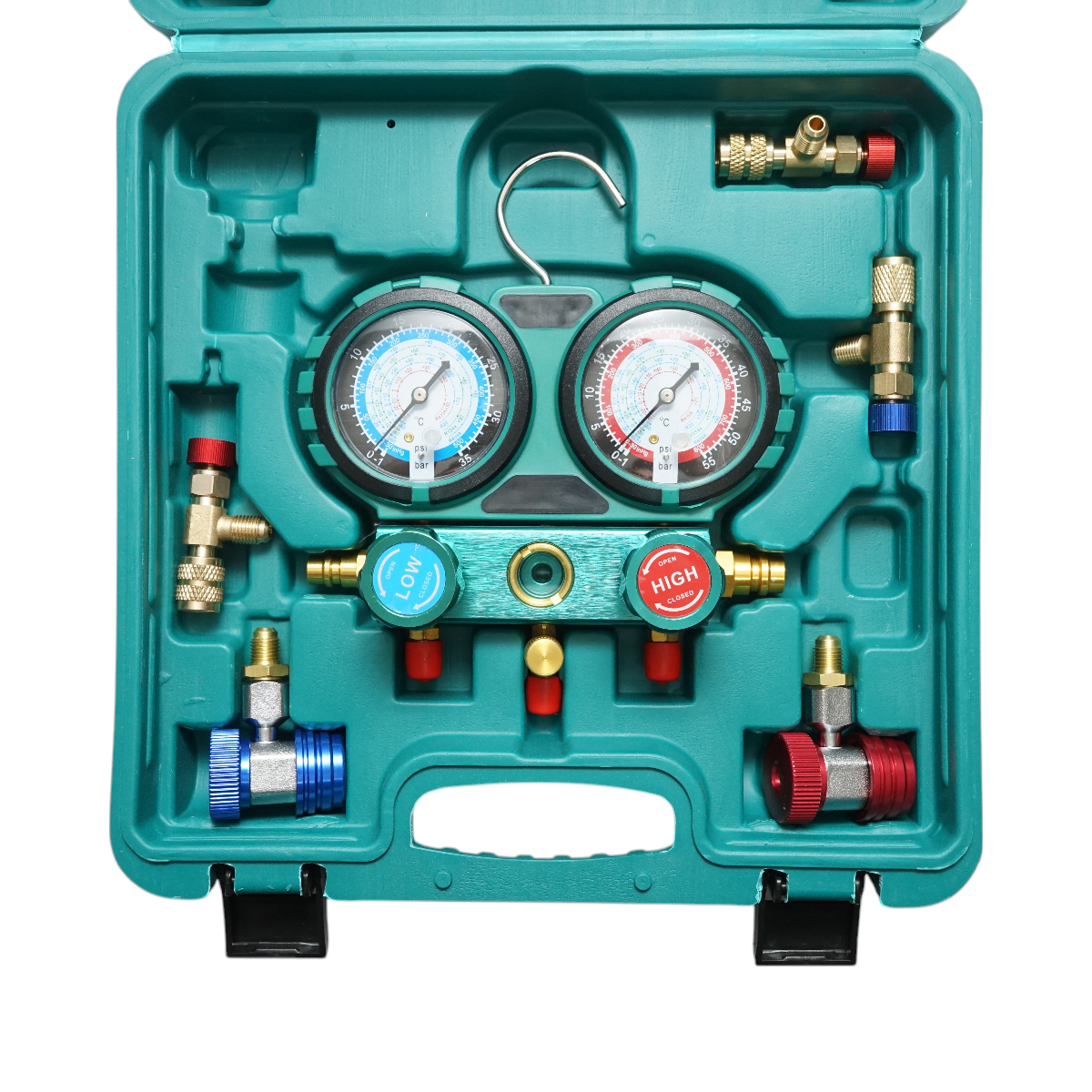 Trusa verificare si incarcare instalatii aer conditionat auto, freon R12, R22, R134a, R404, R502 - imagine 3