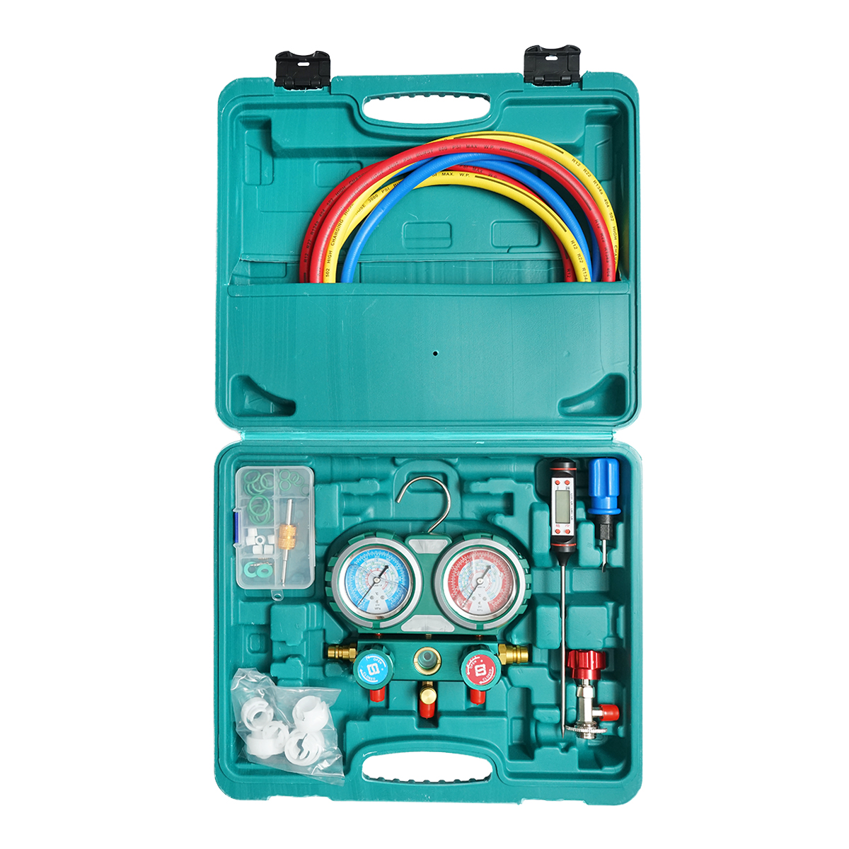 Trusa verificare si incarcare instalatii aer conditionat auto, freon R22, R32, R134a, R410a - imagine 3