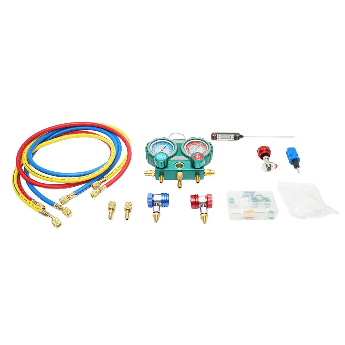 Trusa verificare si incarcare instalatii aer conditionat auto, freon R22, R32, R134a, R410a - imagine 4