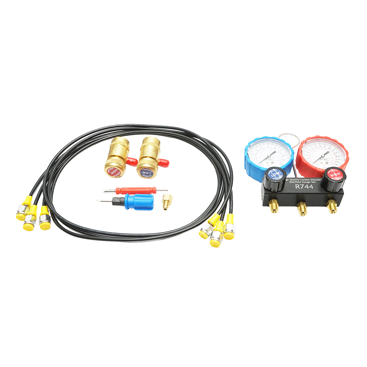 Trusa verificare si incarcare instalatii aer conditionat auto, freon R744 - imagine 3