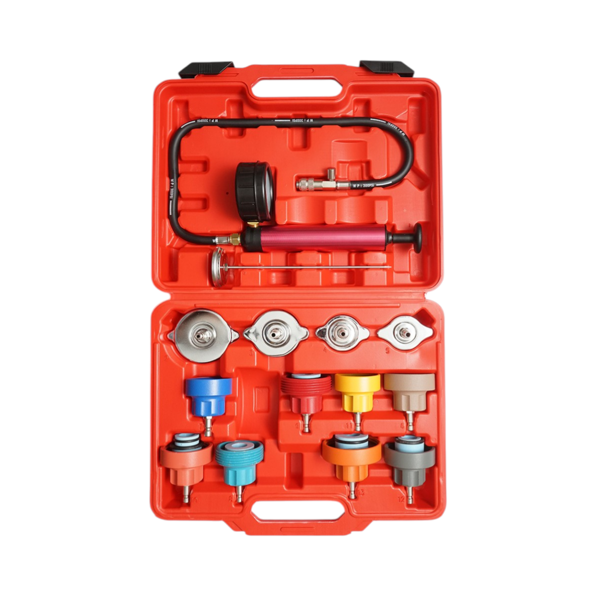 Trusa tester verificare presiune instalatie racire auto 14 piese - imagine 2
