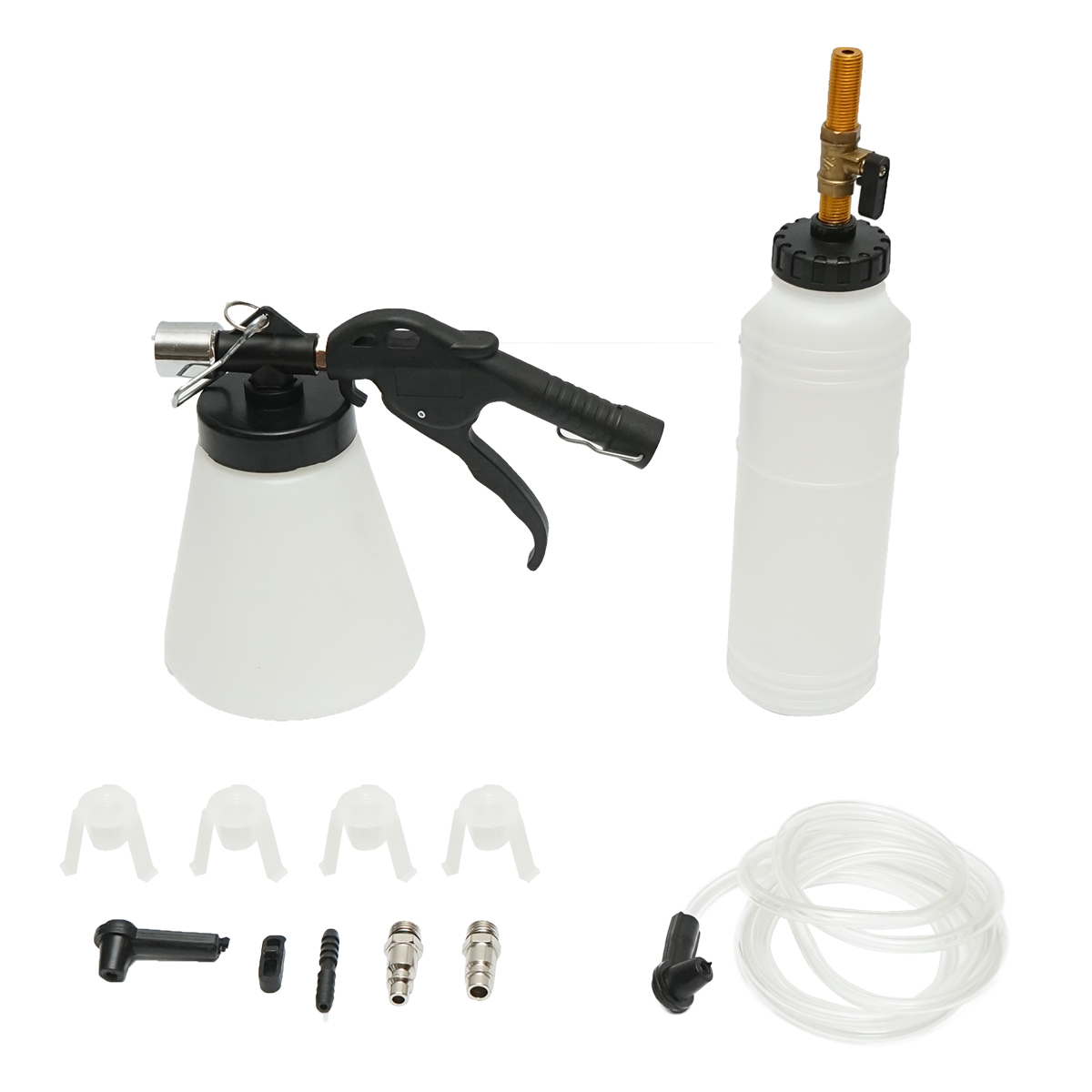 Kit pistol pneumatic pentru aerisit si schimbat lichidul de frana 