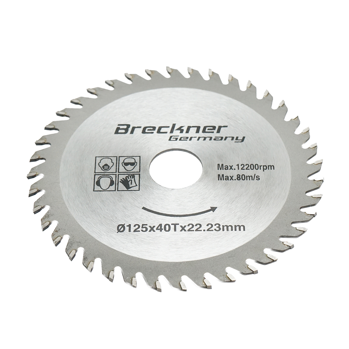 Disc circular vidia pentru lemn 125x1.2x22.23mm, 40 dinti, turatie maxima 12200rpm Breckner Germany - imagine 2