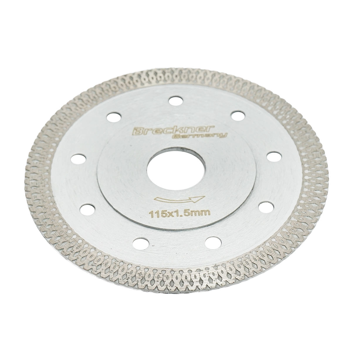 Disc diamantat turbo continuu 115x1.5x22.23mm, taiere umeda/uscata pentru ceramica dura, gresie, faianta Breckner Germany - imagine 3