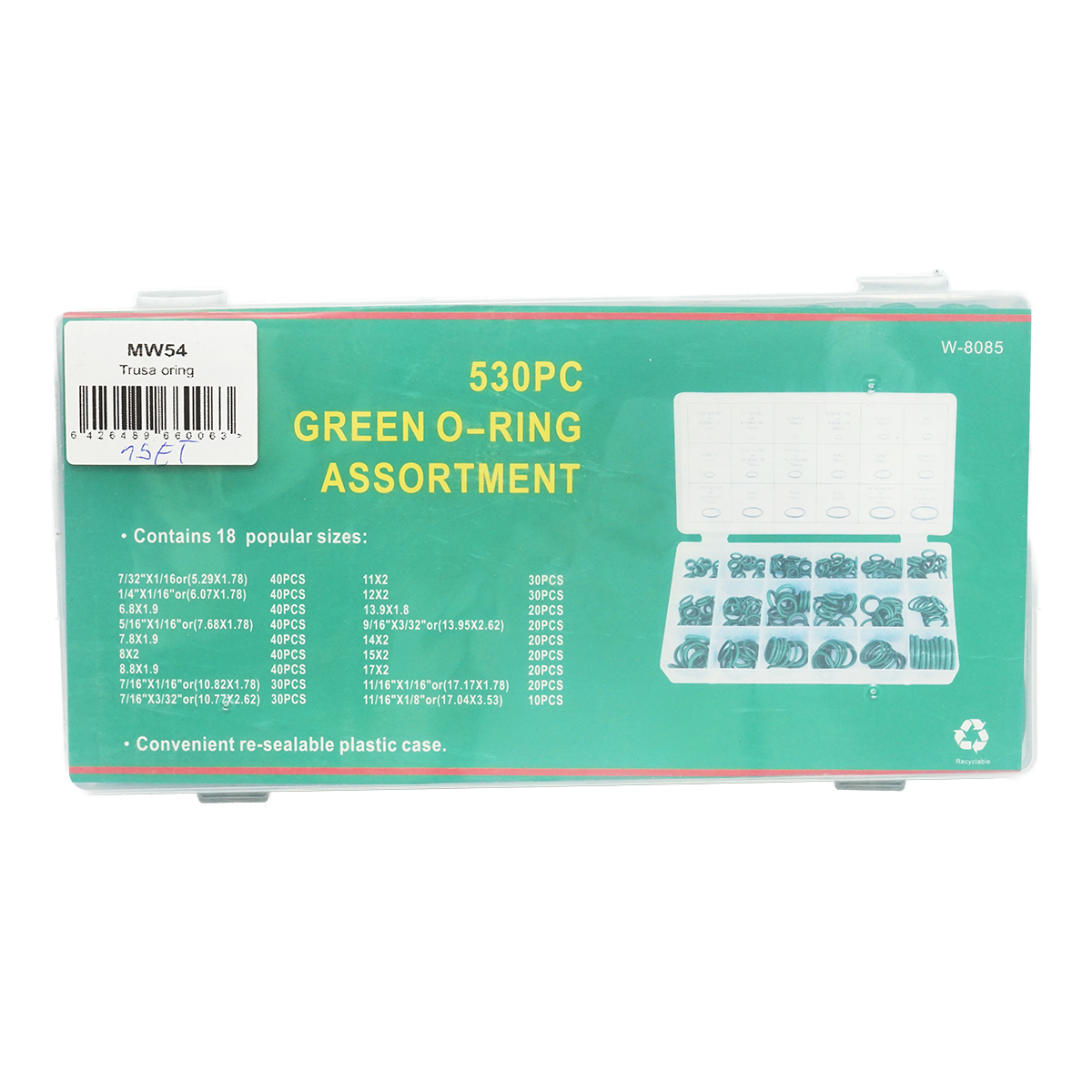 Trusa O-ring verde 530 piese pentru sistem de aer conditionat - imagine 3