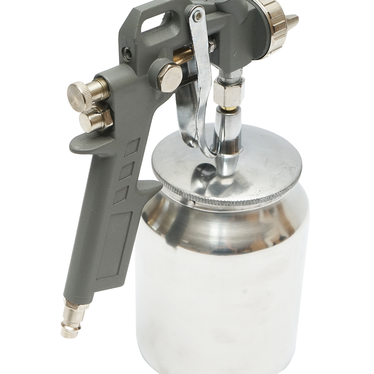 Pistol de vopsit cu aer comprimat 1L, cupa din inox in partea de jos, duza 1.5mm - imagine 5