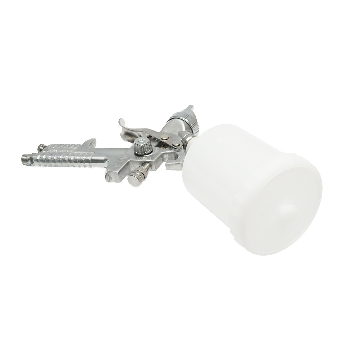 Pistol de vopsit cu aer comprimat 0.6L, cupa din plastic in partea de sus, duza 1.4mm - imagine 3