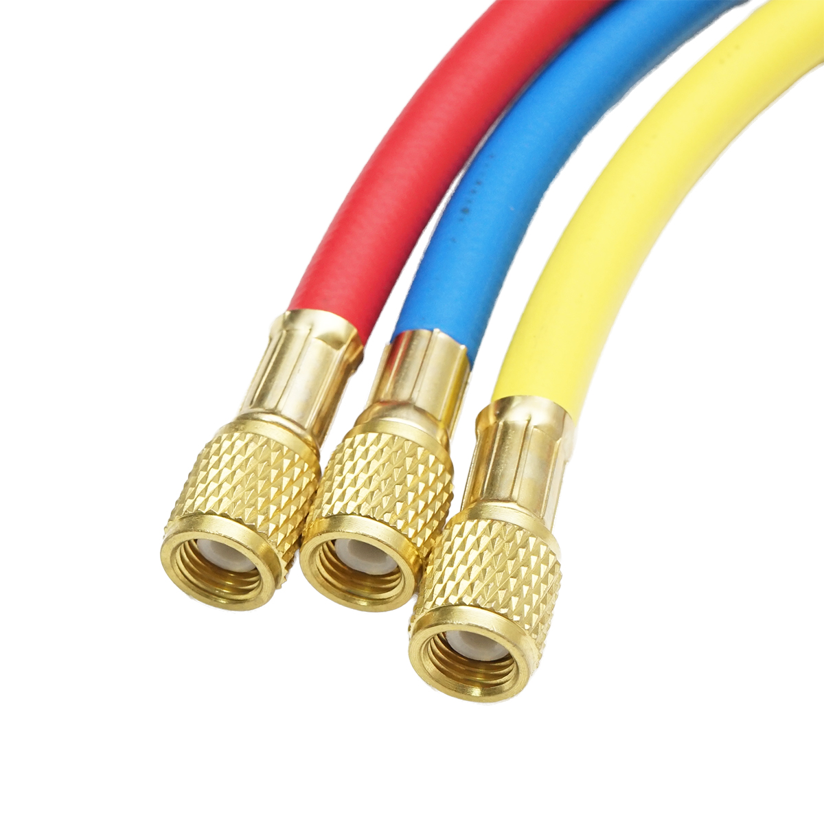 Set furtun 90 cm 3 culori pentru incarcare freon R12, R22, R134a, 404, 502 - imagine 3
