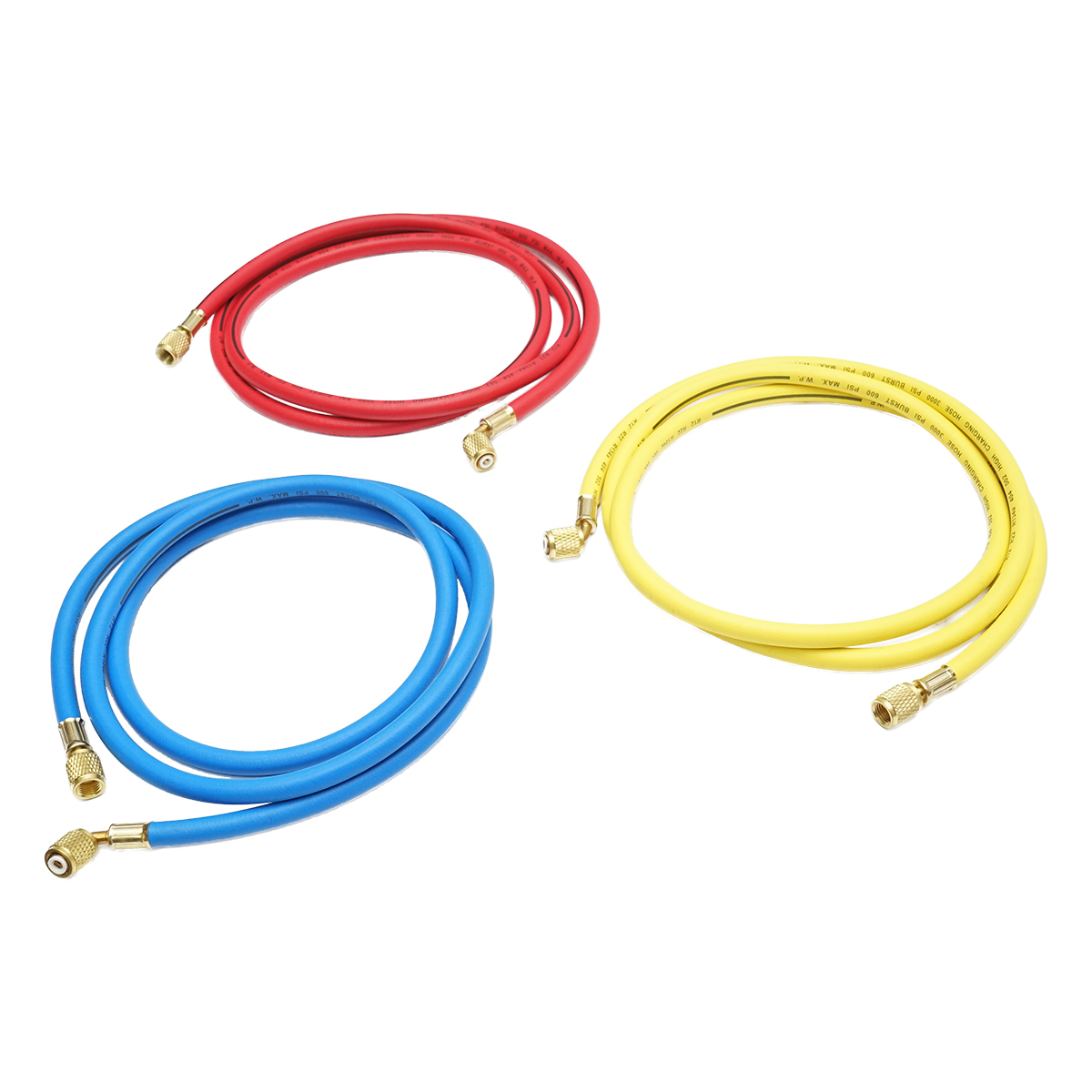 Set furtun 180 cm 3 culori pentru incarcare freon R12, R22, R134a, 404, 502 - imagine 2