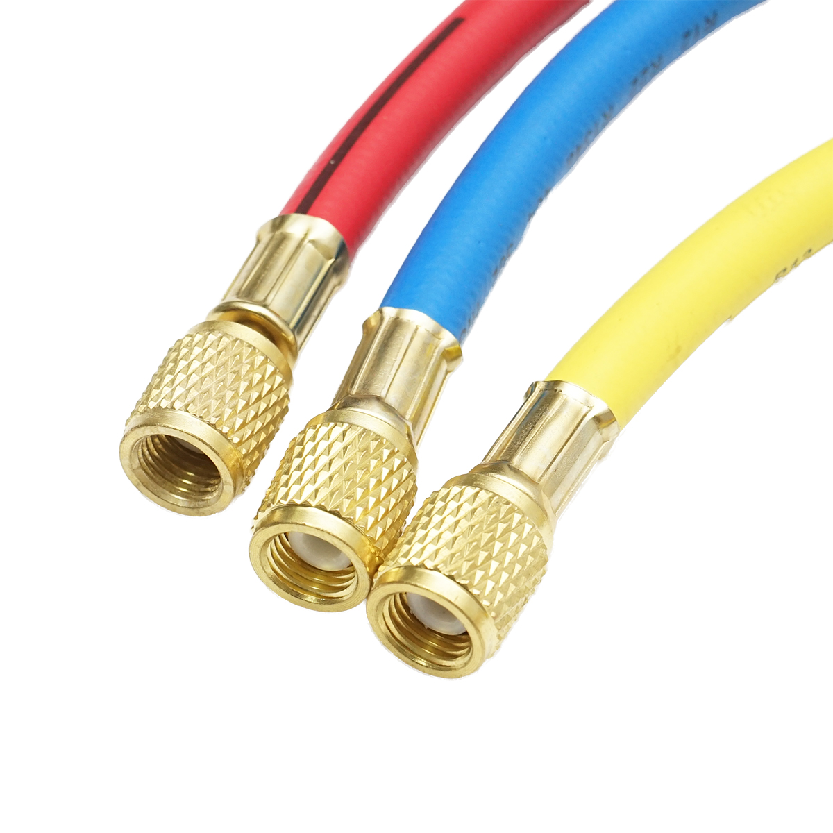 Set furtun 180 cm 3 culori pentru incarcare freon R12, R22, R134a, 404, 502 - imagine 3