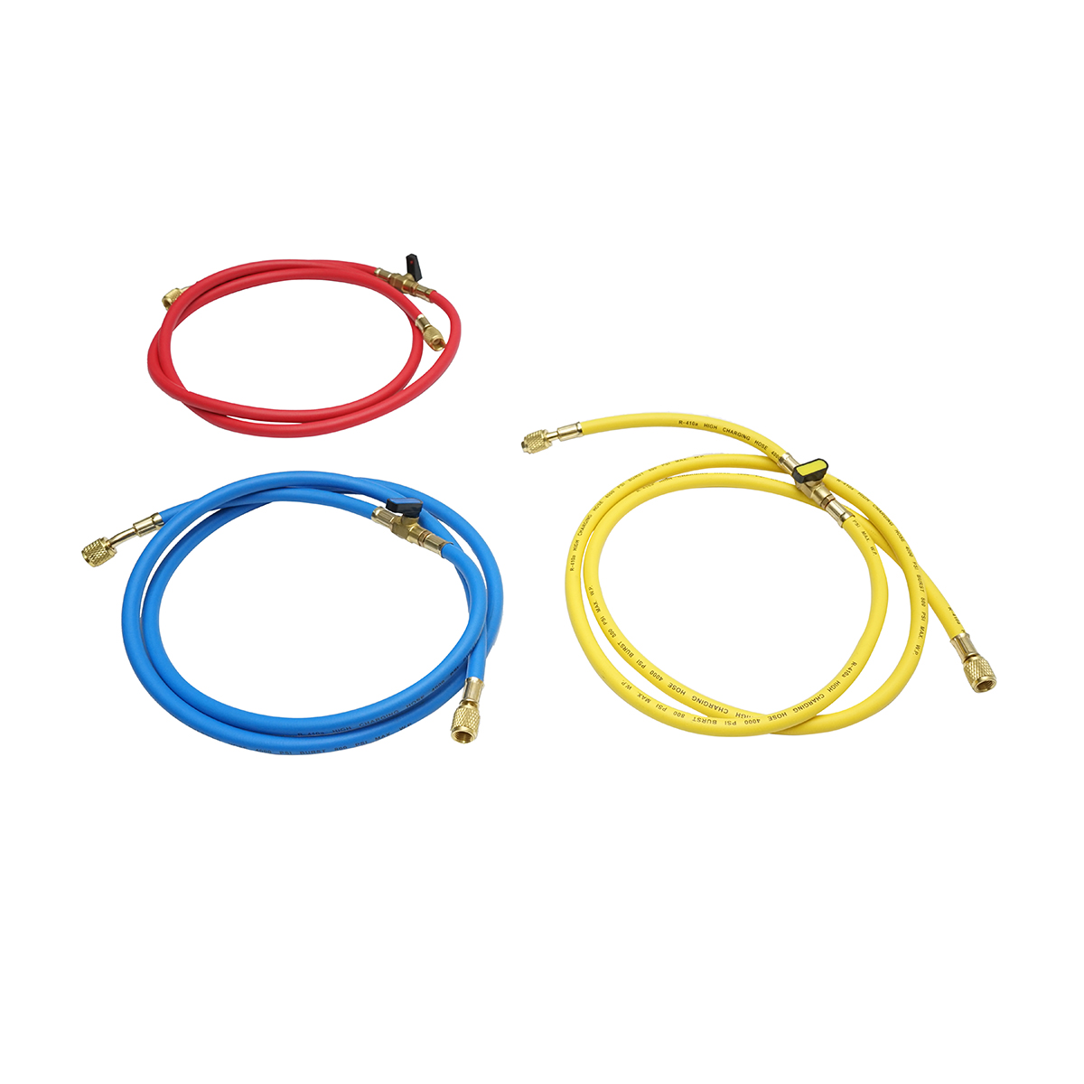 Set furtun cu robinet 180 cm 3 culori pentru incarcare freon R-410a - imagine 2