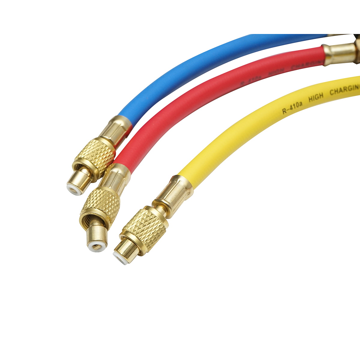 Set furtun cu robinet 180 cm 3 culori pentru incarcare freon R-410a - imagine 3