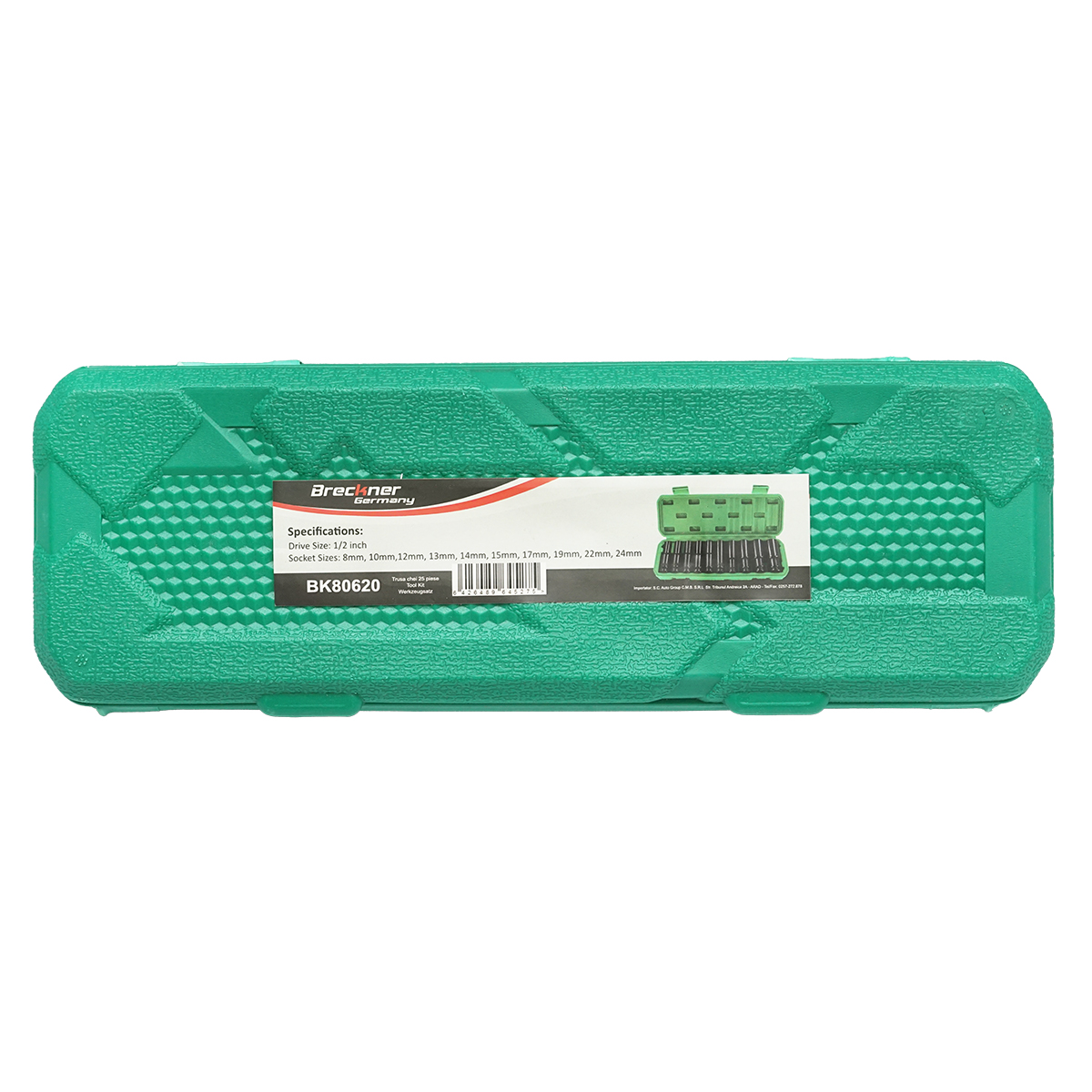 Trusa chei tubulare de impact lungi 8-24mm, patrat 1/2 inch 10 piese Breckner Germany - imagine 2