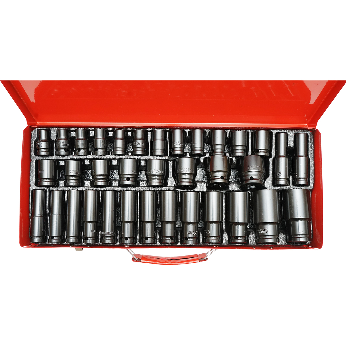 Trusa chei tubulare scurte 8-32mm si lungi 10-32mm, patrat 1/2 inch 35 piese Breckner Germany - imagine 3