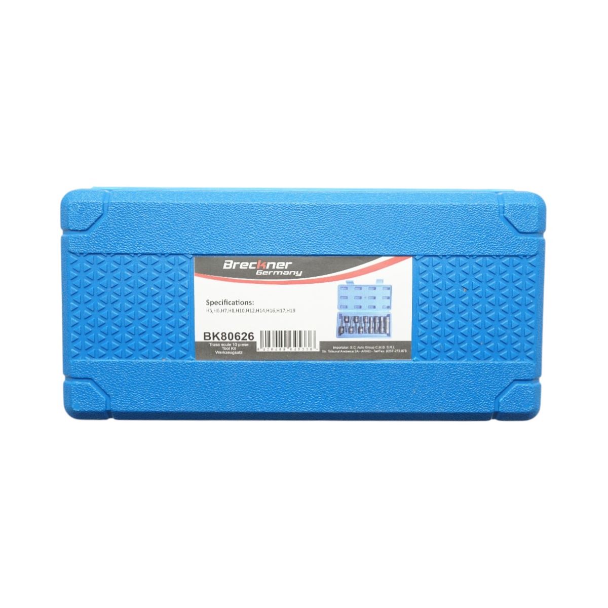 Trusa chei tubulare hexagonale de impact H5-H19 Cr-MO 10 piese Breckner Germany - imagine 3