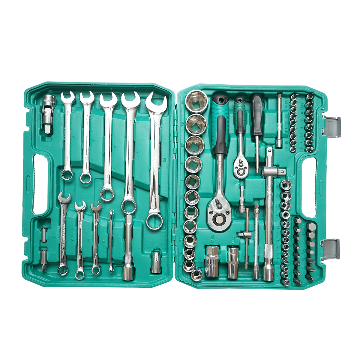 Trusa chei tubulare, fixe, torx, imbus antrenor cu clichet 82 piese Breckner Germany - imagine 3